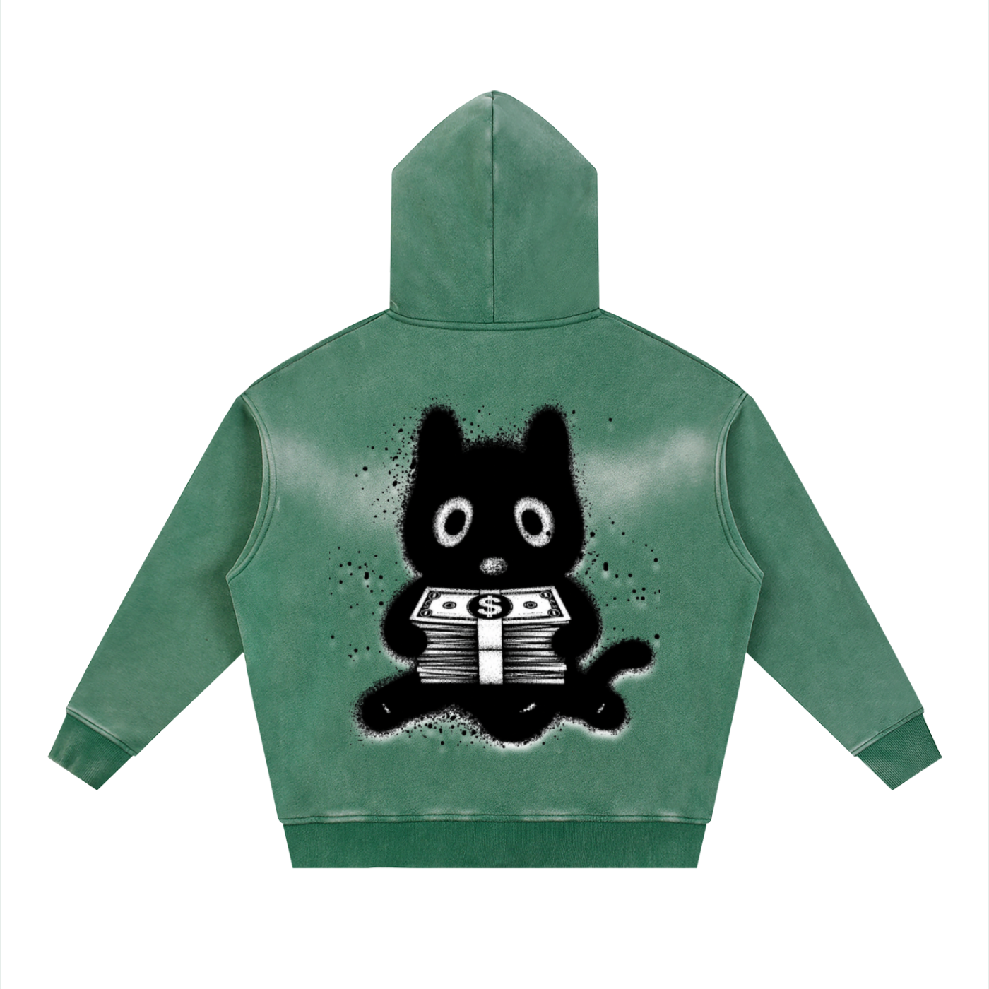 Sunfade Two-way Zipper Boxy Fleece Hoodie