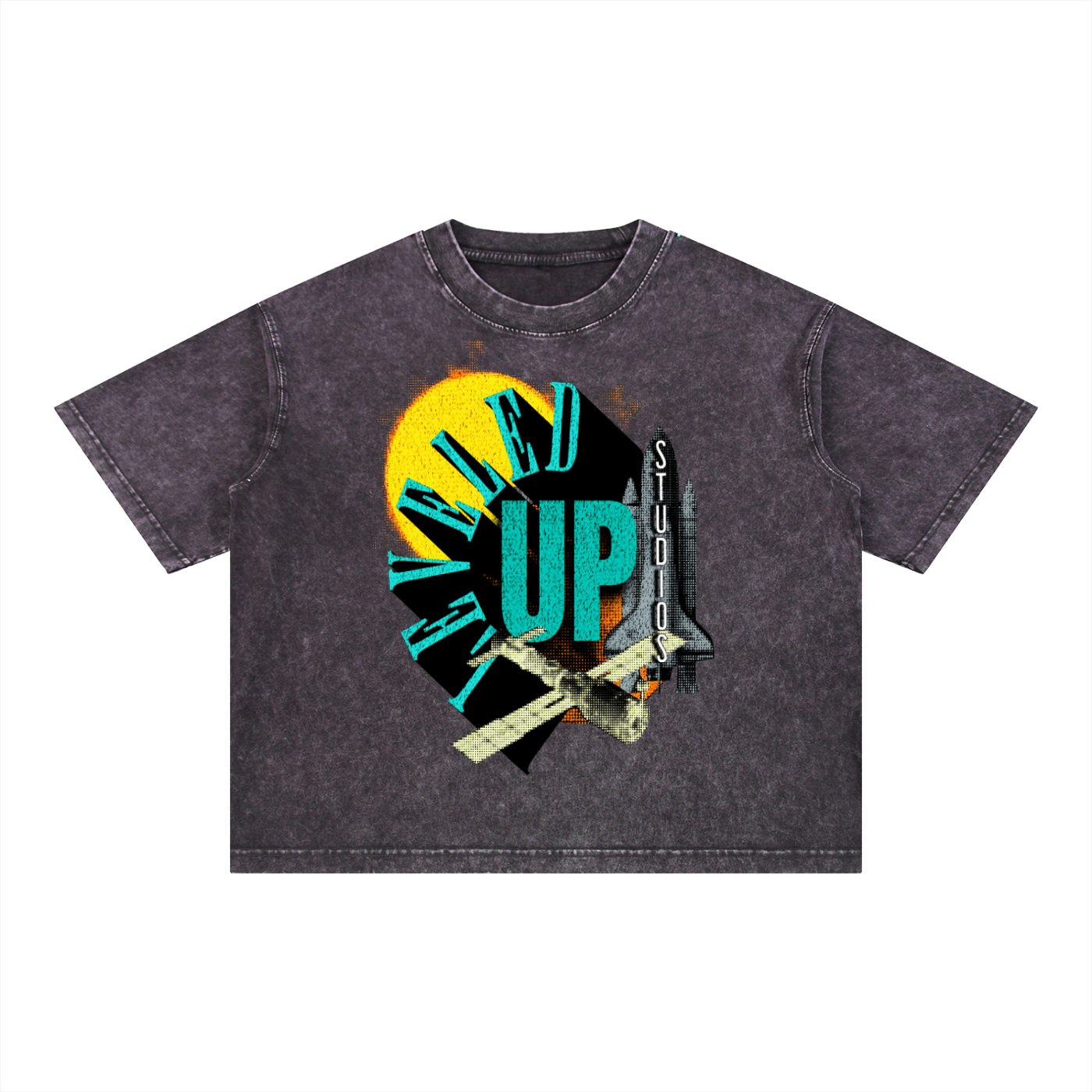 Mineral Wash Boxy Cotton T-Shirt