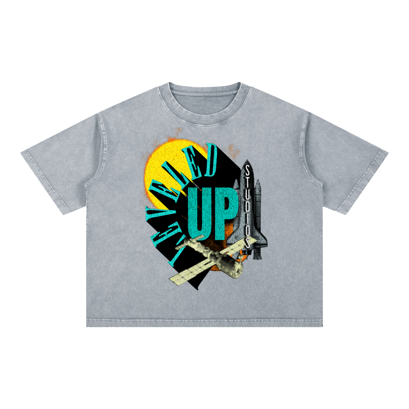 Mineral Wash Boxy Cotton T-Shirt