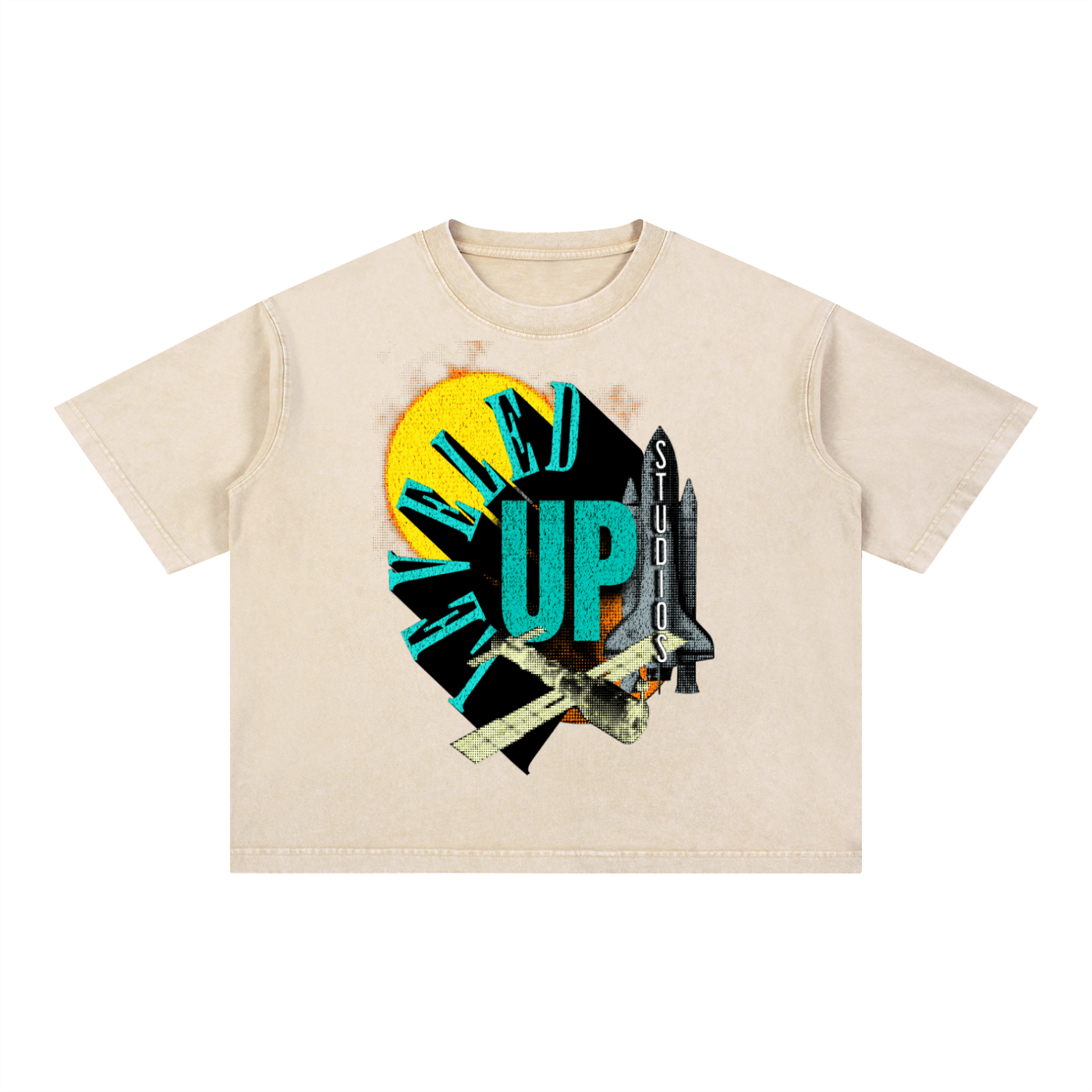 Mineral Wash Boxy Cotton T-Shirt