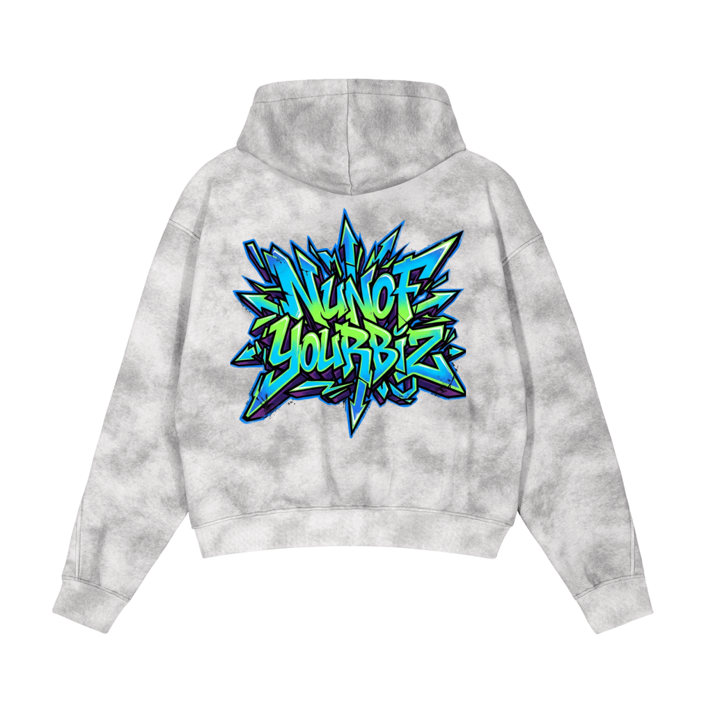 Dirty Washed Zip-Up Fleece Hoodie