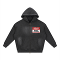 Sunfade Two-way Zipper Boxy Fleece Hoodie